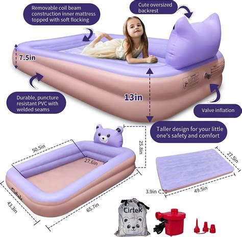 Cama de aire plegable para niños cama de viaje para niños colchón de