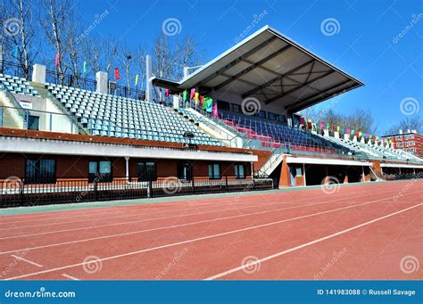 Beijing Sport University Stadium Running Track Stock Photo - Image of beijing, main: 141983088