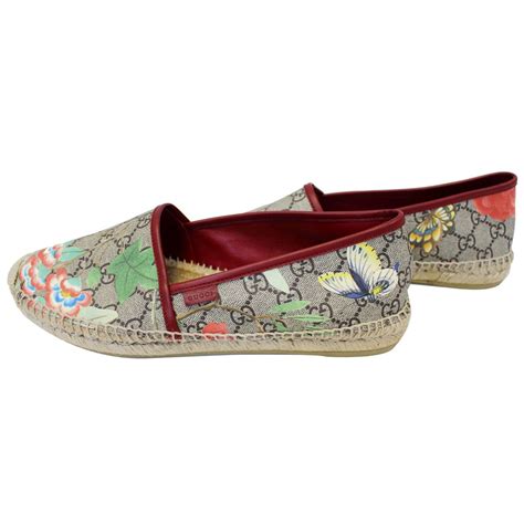 Gucci Flats Gg Blooms Supreme Espadrille Size 42