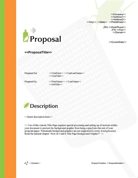 Pest Control Proposal Template