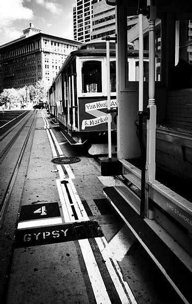 10 San Francisco County Cable Car Overhead Cable Car Black And White