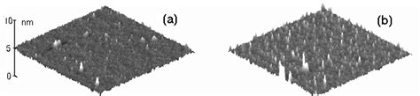 3d Afm Images On A Scanning Area Of 1x1 µm For Bare 100si Wafer After