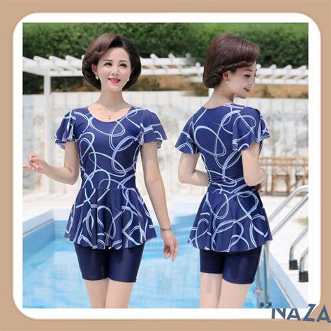 Bikini cho người lớn tuổi đồ bơi trung niên trang nhã bộ bơi đi biển đẹp cho các mẹ các bà