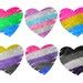 Set Of Glitter Distressed Rainbow Heart Designs Lgbt Pride Etsy