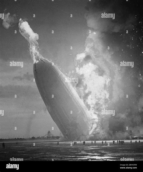 Hindenburg disaster. A German passenger airship LZ 129 Hindenburg ...