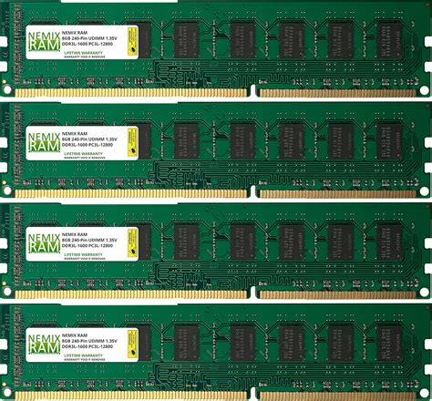 32gb 4x8gb Ddr3 1600mhz Pc3 12800 Non Ecc Udimm 2rx8 Desktop Memory