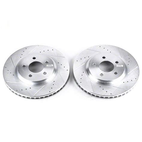 Powerstop Mustang Evolution Cross Drilled And Slotted Rotors Front