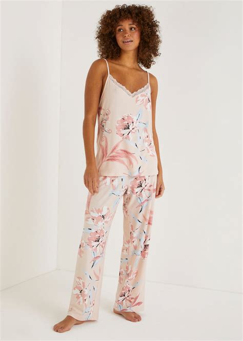 Pink Floral Cami Pyjama Set Matalan