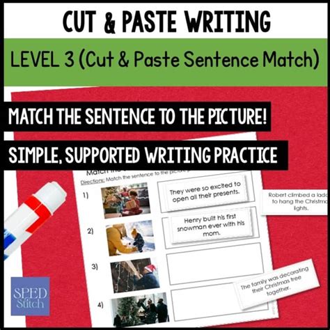 christmas visual writing prompts differentiated sentence writing