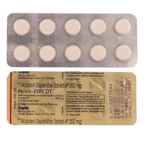 Acivir 200 DT Acyclovir Tablet At Rs 200 Stripe Acyclovir Tablets In