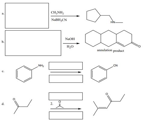 Solved A CH3NH2 NaBH CN HN NaOH B HO Annulation Product Chegg