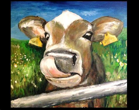 Jersey Cow Painting at PaintingValley.com | Explore collection of ...