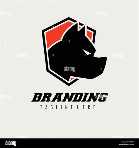 Boxer Dog Logo With Shield Stock Vector Image & Art - Alamy