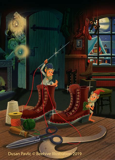 Dusan Pavlic's Illustrations: The Elves and The Shoemaker#Beehive ...