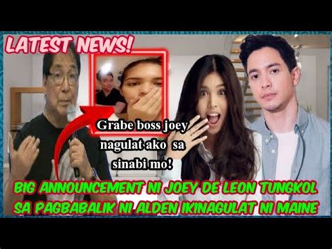 Nakakagulat Alden Richards At Maine Mendoza May Big Announcement Sa