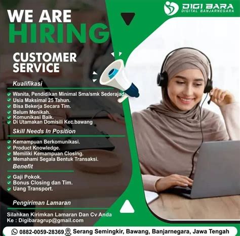 Lowongan Kerja Customer Service Digi Bara Banjarnegara Loker Purwokerto