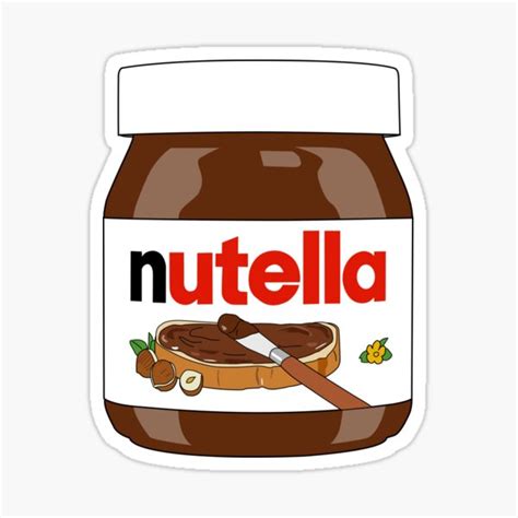 Jar Of Nutella Sticker For Sale By Vector Sunset Redbubble