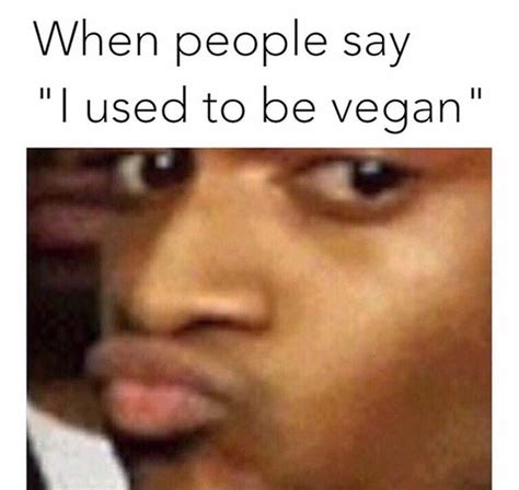 When People Say I Used To Be Vegan Vegan Meme Vegan Humor Vegan