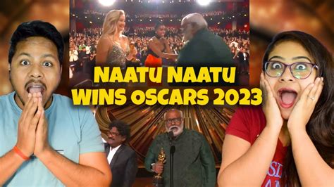 Naatu Naatu Song Wins Best Original Song At The 95th Academy Awards Oscars 2023 Reacttion