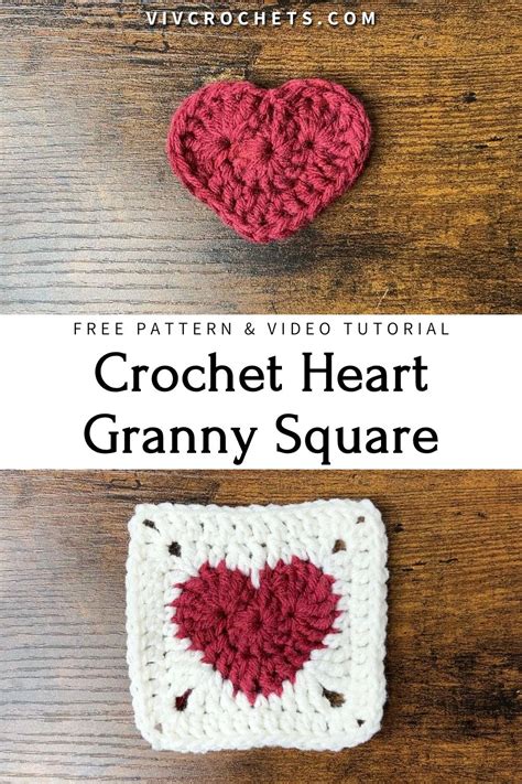 Crochet Heart Granny Square Free Crochet Pattern And Video Tutorial