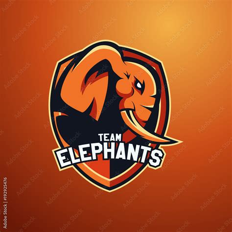 Modern Professional Logo For Sport Team Elephant Mascot Elephants