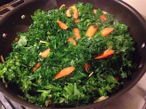 Kale with Ginger and Carrots - LOVE-the secret ingredient