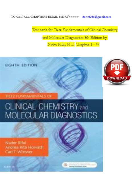 Test Bank For Tietz Fundamentals Of Clinical Chemistry And Molecular Diagnostics 8th Edition By