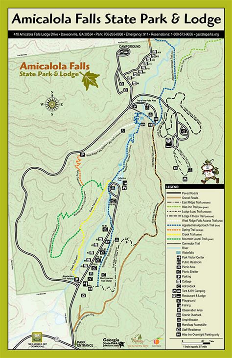 Amicalola Falls Trail Map - Living Room Design 2020