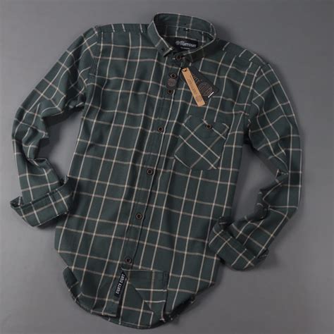 Jual Brill Eighty Eight Kemeja Flanel Panjang Premium Emerald Nude 88