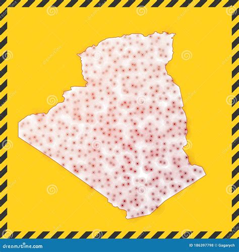 Algeria Map Warning Sign Vector Illustration | CartoonDealer.com #4327512