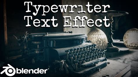 Typewriter Text Animation Effect Blender Tutorial Youtube