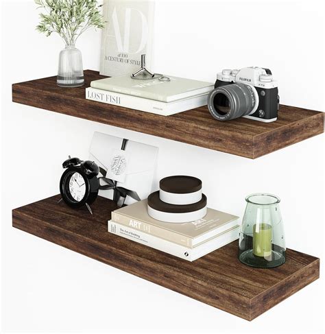 Amazon Fixwal In Floating Shelves For Wall Rustic Brown Shelves