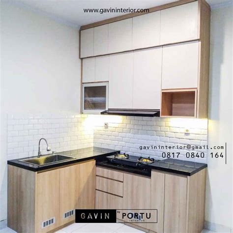 Contoh Kitchen Set Modern Coklat Tua Kebayoran Village Bintaro