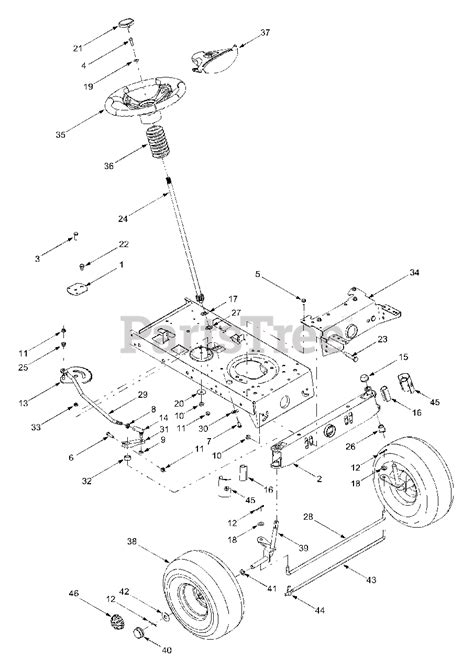 Bolens 13ag683h163 Bolens Lawn Tractor 2003 Axle Front Steering Parts Lookup With Diagrams