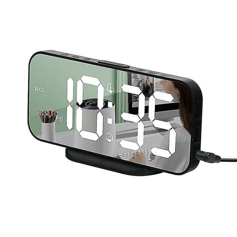 Digital Alarm Clocks Led Mirror Electronic Clock Snooze Mode 1224h