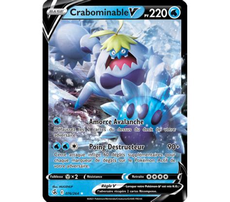 Crabominable V Pv Carte Ultra Rare P E Et Bouclier