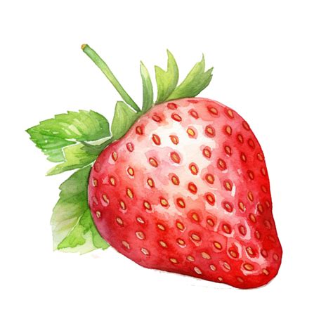 Watercolor Strawberries Transparent Background 46013419 Png