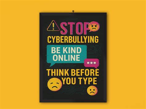 stop cyberbullying poster digital   kind  classroom
