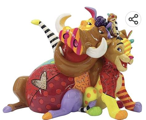 Disney Britto Collection Lion King Simba Timon And Pumba Figurine