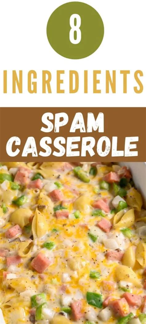 Easy Spam Casserole (8 ingredients, 7 steps) - Zona's Lazy Recipes