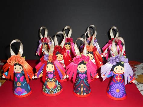 Mexican Paper doll ornaments | Fiesta theme, Paper dolls, Ornaments