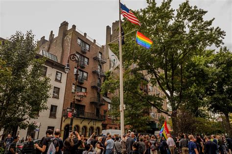 The Dedication Ceremony Of The Lgbtq Rainbow Flag At The Stonewall National Monument Was Held On