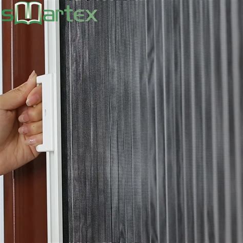 European Design Pleated Retractable Mosquito Fly Door Retractable