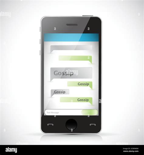 Gossip Text Message Chat Illustration Design Over A White Background