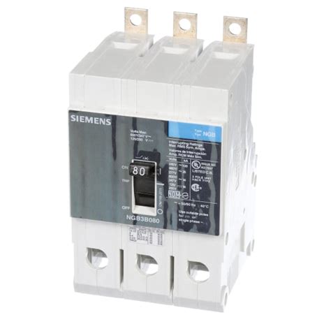 Siemens - NGB3B080B - BRKR NGB 80A 3P 480Y 25K LD LUG - RS