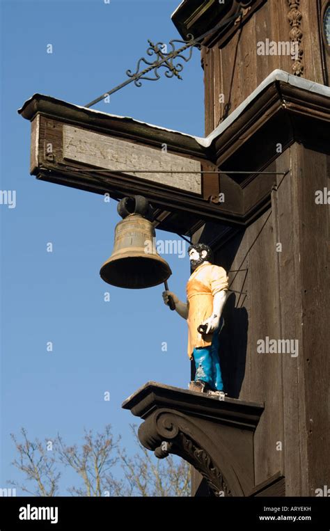 Jack The Blacksmith Clock Tower Abinger Hammer Surrey Uk Stock Photo