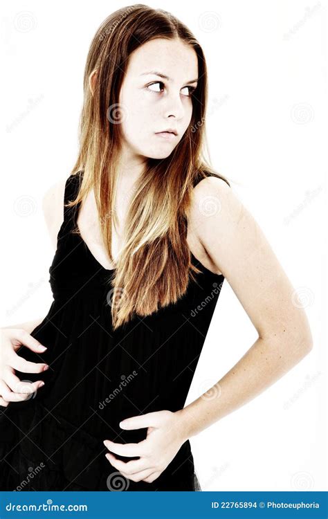 Afraid Teen Girl Looking Over Shoulder Stock Images Image 22765894