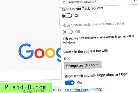 Microsoft Edge D Finir Google Comme Moteur De Recherche Par D Faut