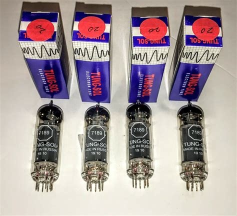 Tung Sol Factory Platinum Matched Quad Four Power Tubes Vacuum