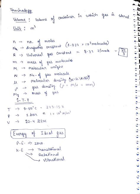 SOLUTION Kinetic Theory Of Gases And Thermodynamics Notes Jee Main